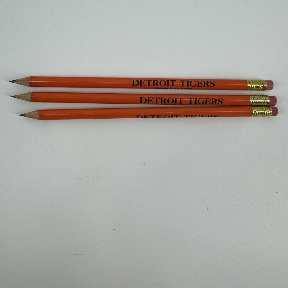 Detroit Tigers Lot Of 3 Vintage Tiger Stadium Score Card Pencils